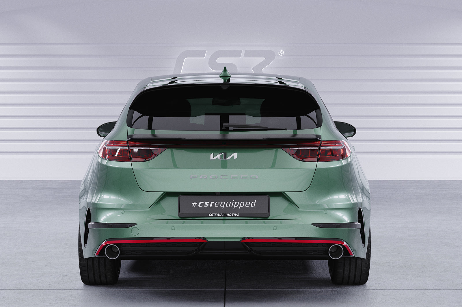 CSR Heckspoiler | Heckflügel mit ABE für Kia Pro Ceed (CD) HF771-C Carbon Look Hochglanz (keine Lackierung erforderlich)