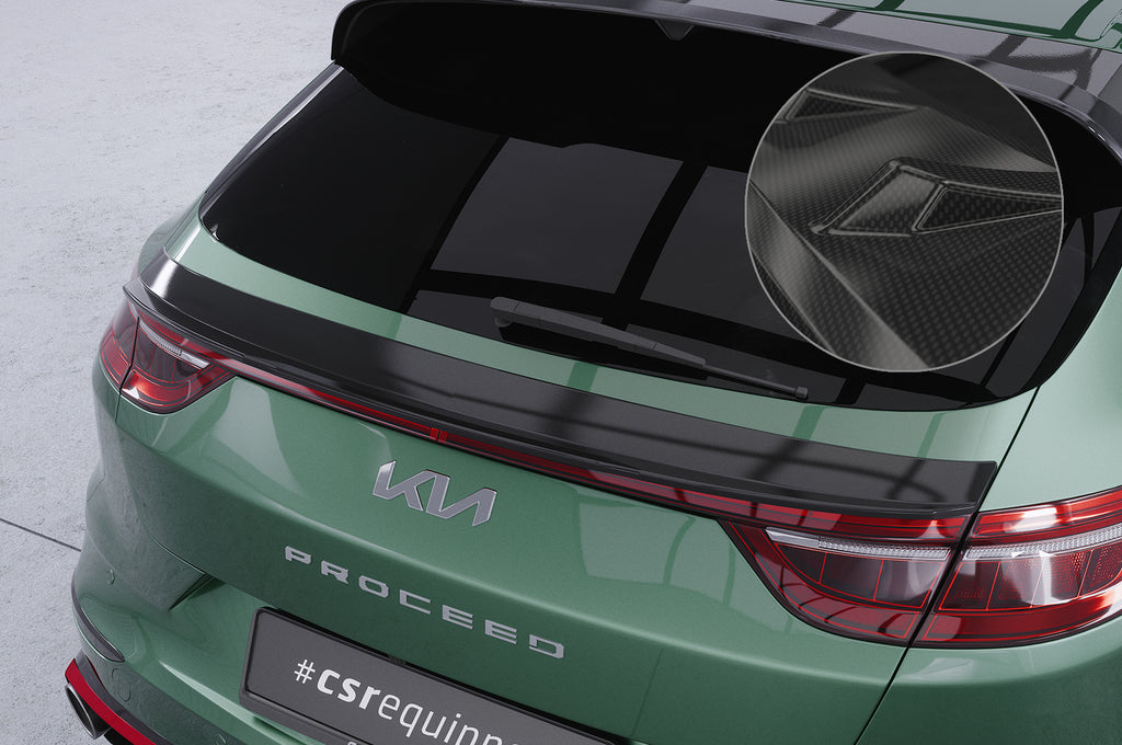 CSR Heckspoiler | Heckflügel mit ABE für Kia Pro Ceed (CD) HF771-C Carbon Look Hochglanz (keine Lackierung erforderlich)