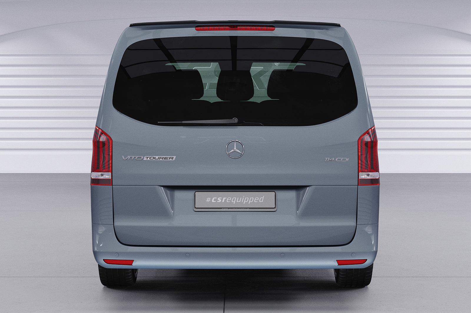 CSR Heckspoiler | Heckflügel mit ABE für Mercedes-Benz Vito 447 Tourer HF774-G Glossy schwarz Hochglanz (keine Lackierung erforderlich)