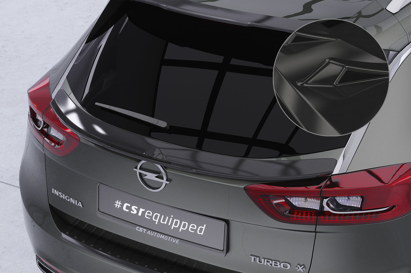 CSR Heckspoiler | Heckflügel mit ABE für Opel Insignia B Sports Tourer HF775-G Glossy schwarz Hochglanz (keine Lackierung erforderlich)