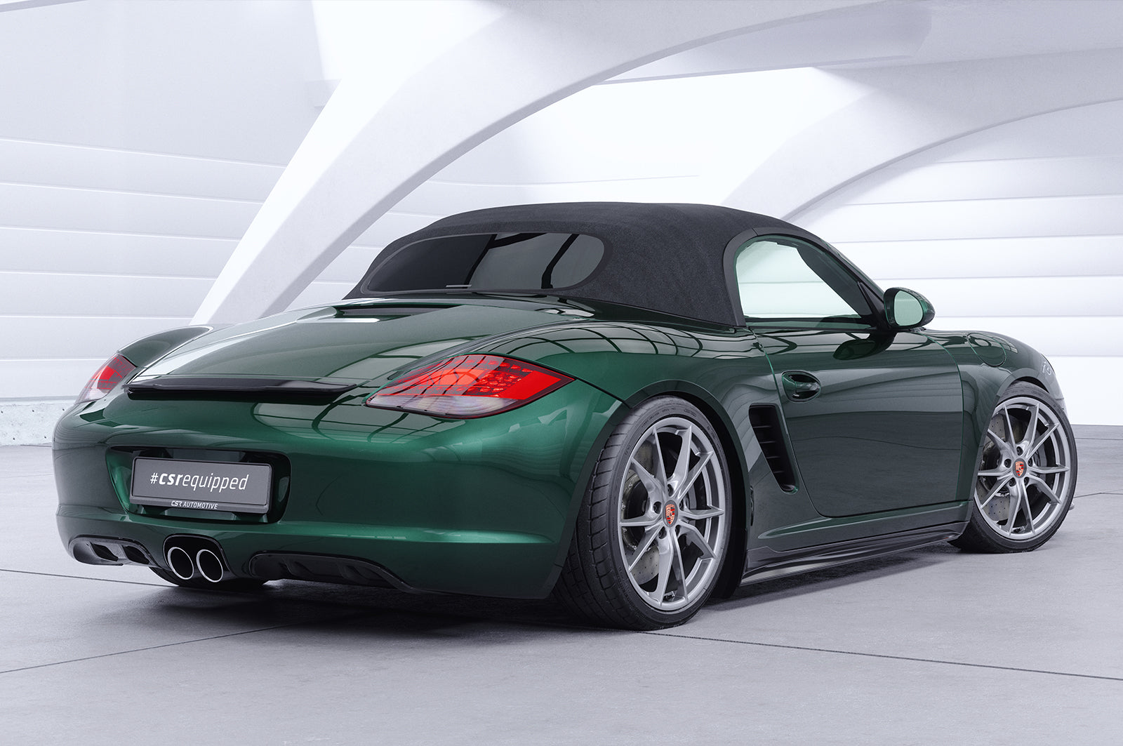 CSR Heckspoiler | Heckflügel mit ABE für Porsche Boxster 987 / Cayman 987 Facelift HF778-C Carbon Look Hochglanz (keine Lackierung erforderlich)