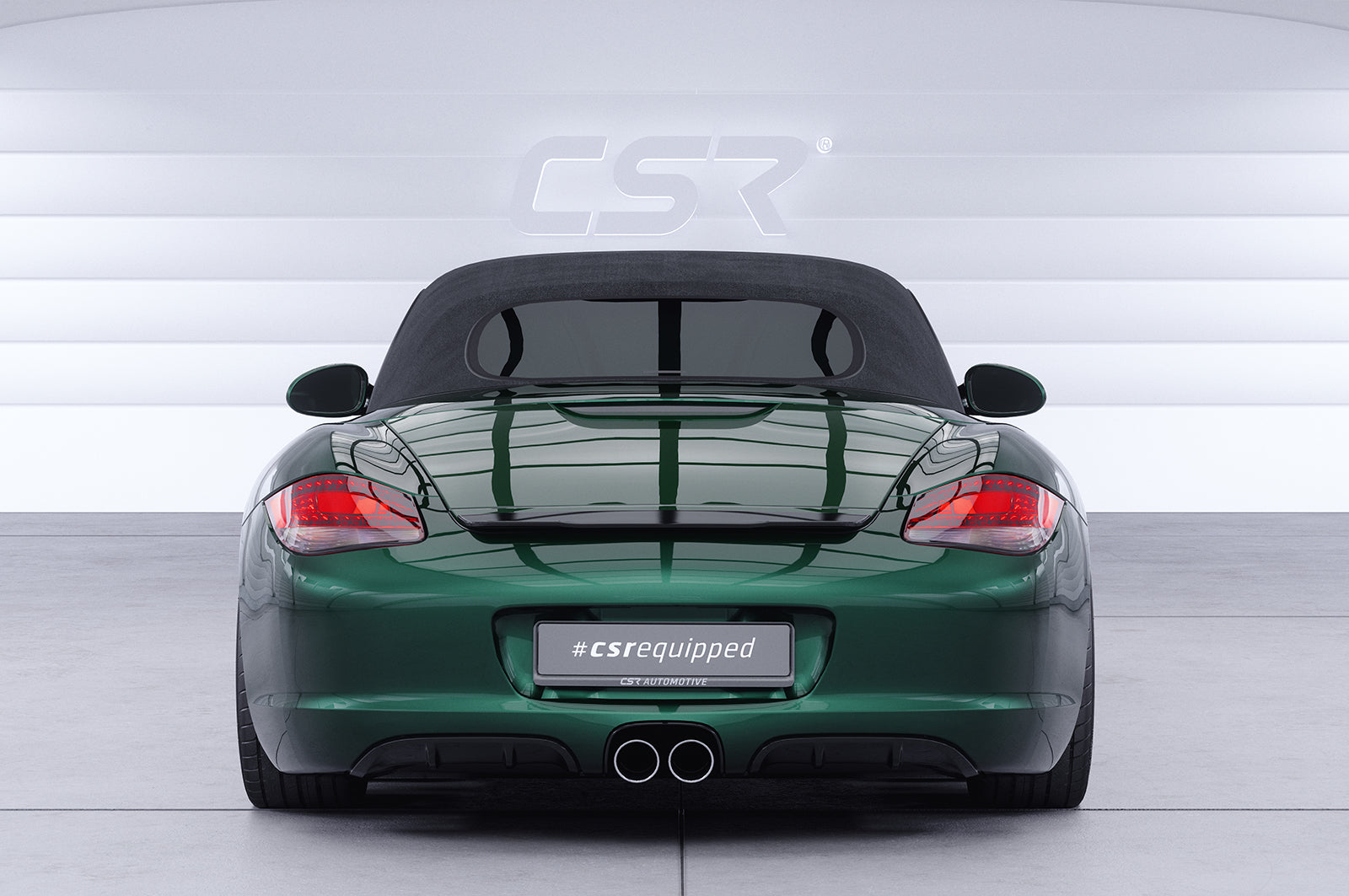 CSR Heckspoiler | Heckflügel mit ABE für Porsche Boxster 987 / Cayman 987 Facelift HF778-C Carbon Look Hochglanz (keine Lackierung erforderlich)
