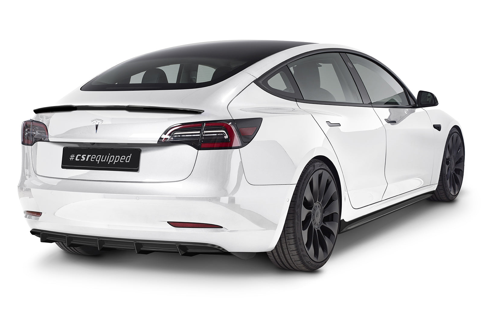 CSR Heckspoiler | Heckflügel mit ABE für Tesla Model 3 HF792-S Strukturiert schwarz matt (keine Lackierung erforderlich)