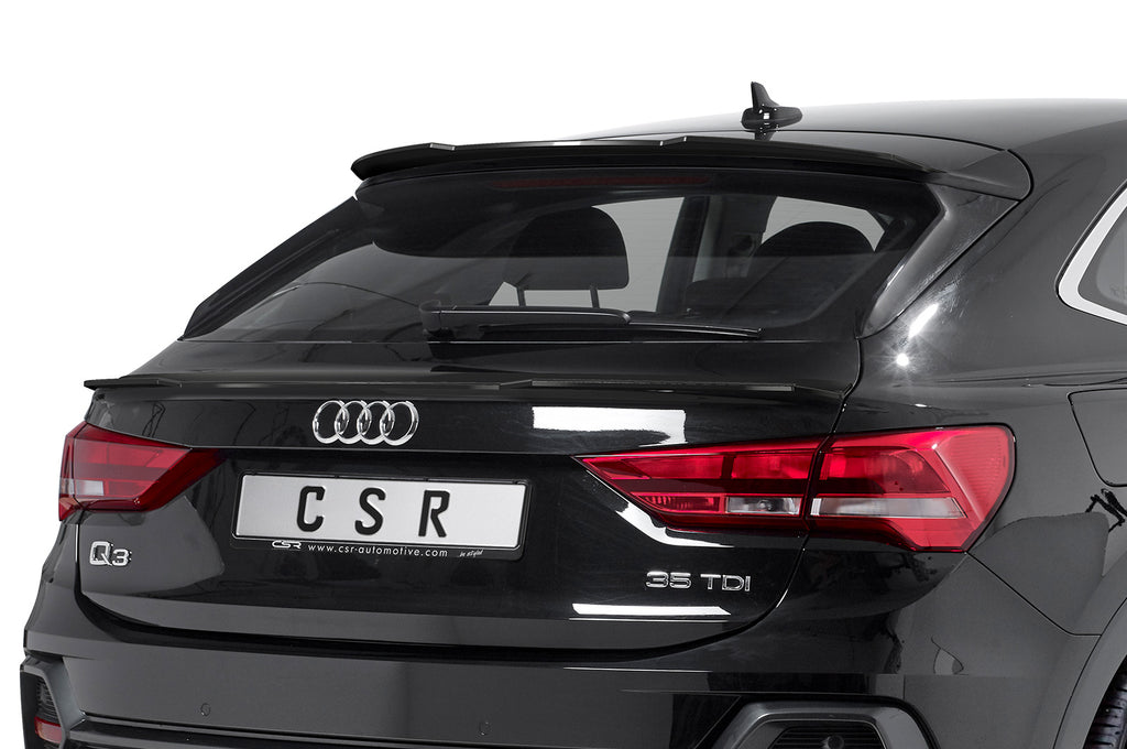 CSR Heckspoiler | Heckflügel mit ABE für Audi Q3 (Typ F3) Sportback HF797-C Carbon Look Hochglanz (keine Lackierung erforderlich)