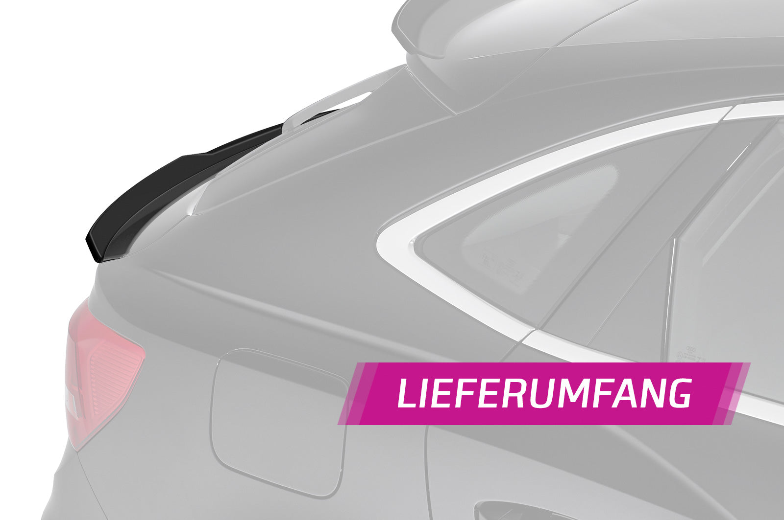 CSR Heckspoiler | Heckflügel mit ABE für Audi Q3 (Typ F3) Sportback HF798-L Unlackiert roh (Lackierung erforderlich)