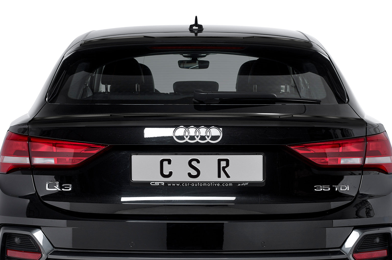 CSR Heckspoiler | Heckflügel mit ABE für Audi Q3 (Typ F3) Sportback HF798-S Strukturiert schwarz matt (keine Lackierung erforderlich)