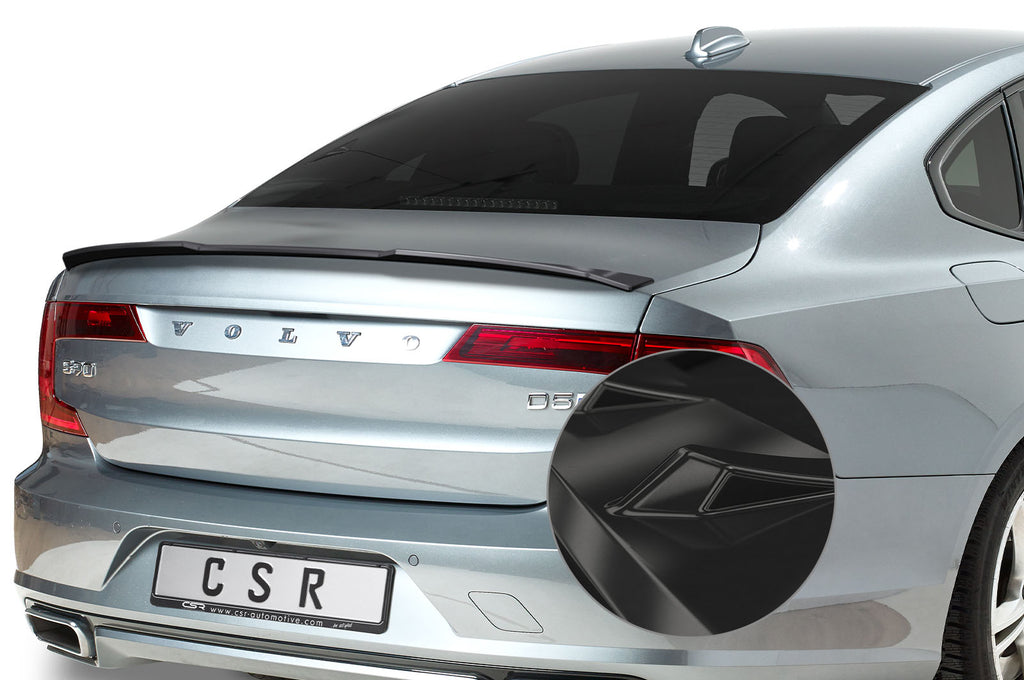 CSR Heckspoiler | Heckflügel mit ABE für Volvo S90 HF799-G Glossy schwarz Hochglanz (keine Lackierung erforderlich)