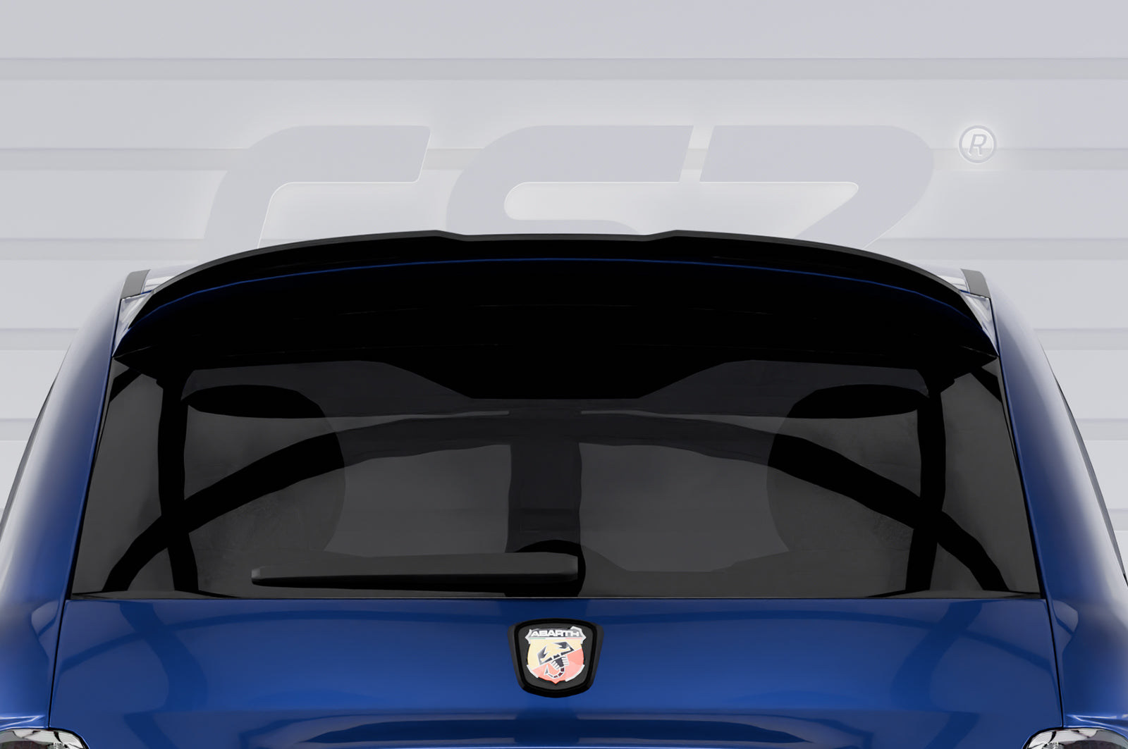 CSR Heckspoiler | Heckflügel mit ABE für Fiat 500 Abarth 595 HF800-C Carbon Look Hochglanz (keine Lackierung erforderlich)