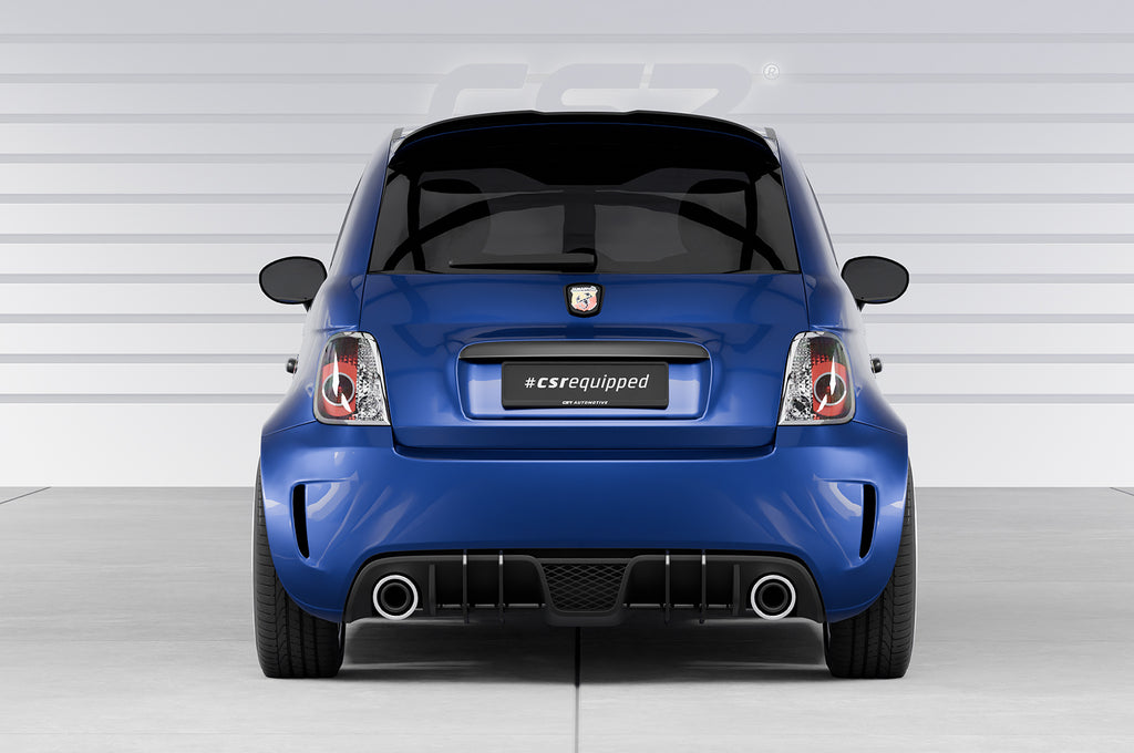 CSR Heckspoiler | Heckflügel mit ABE für Fiat 500 Abarth 595 HF800-G Glossy schwarz Hochglanz (keine Lackierung erforderlich)