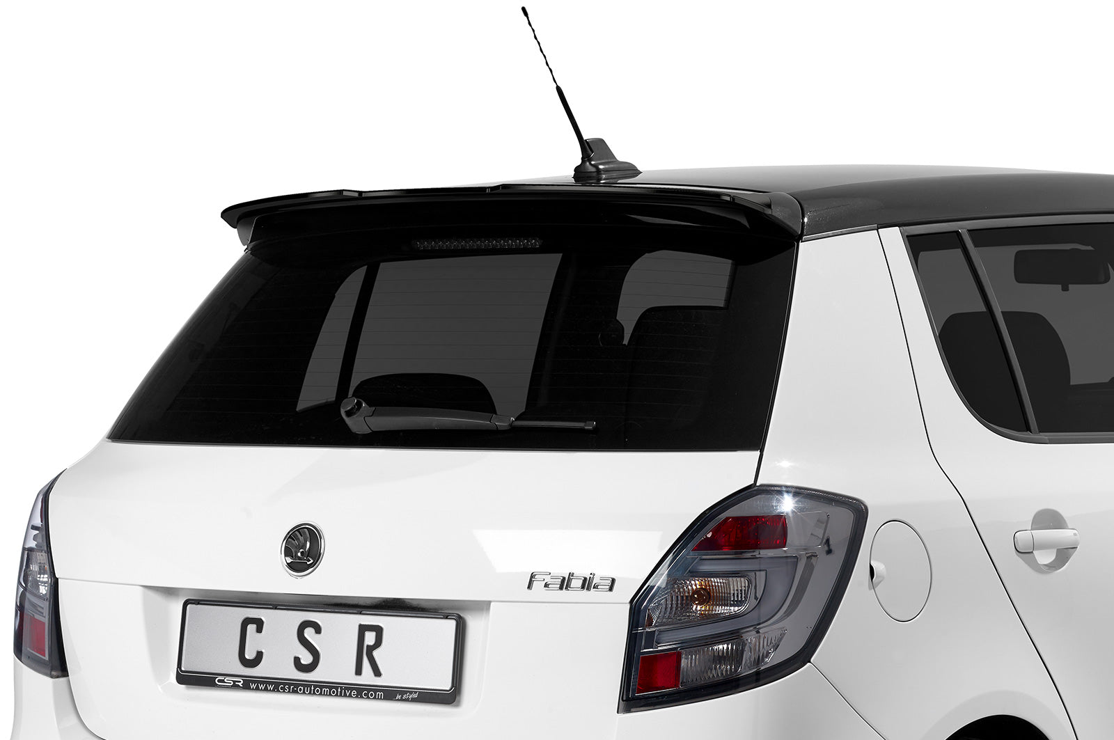 CSR Heckspoiler | Heckflügel mit ABE für Skoda Fabia 2 RS (Typ 5J) HF803-G Glossy schwarz Hochglanz (keine Lackierung erforderlich)