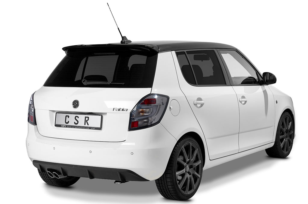CSR Heckspoiler | Heckflügel mit ABE für Skoda Fabia 2 RS (Typ 5J) HF803-S Strukturiert schwarz matt (keine Lackierung erforderlich)