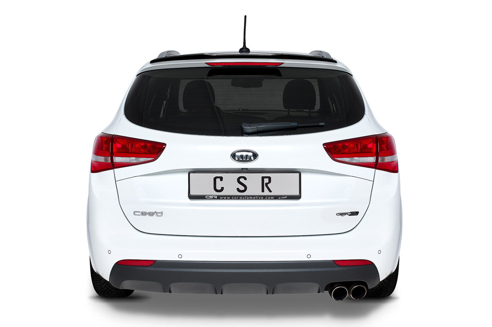 CSR Heckspoiler | Heckflügel mit ABE für KIA Ceed (JD) SW HF804-C Carbon Look Hochglanz (keine Lackierung erforderlich)