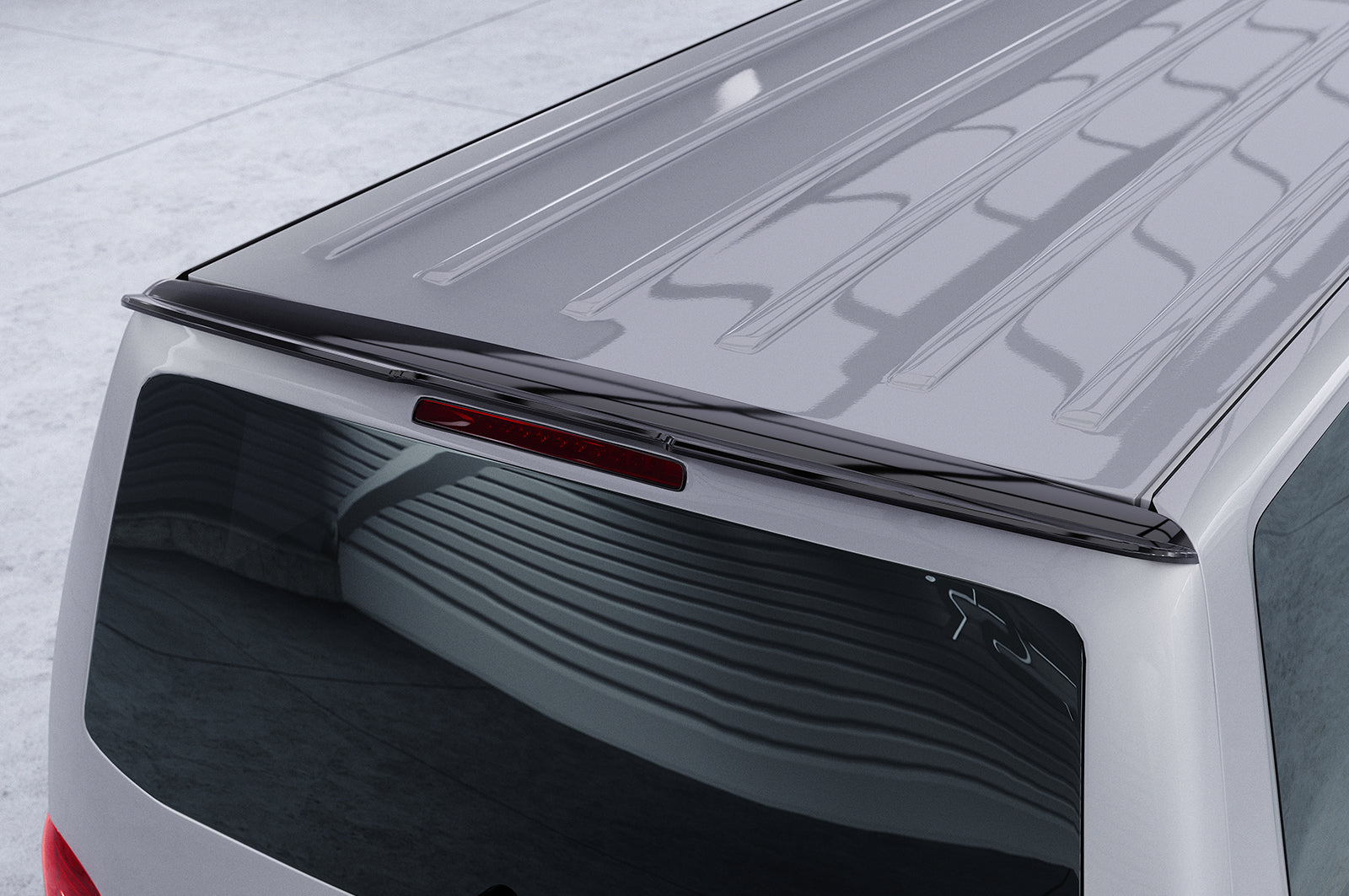 CSR Heckspoiler | Heckflügel mit ABE für VW T5 Bus HF808-S Strukturiert schwarz matt (keine Lackierung erforderlich)