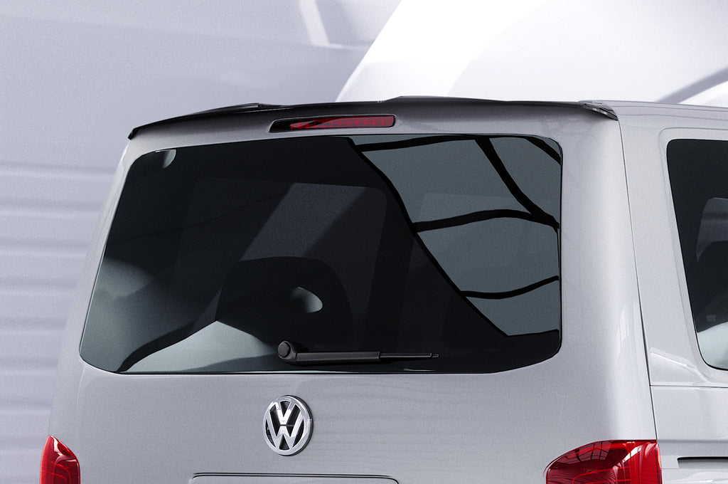 CSR Heckspoiler | Heckflügel mit ABE für VW T5 Bus HF808-S Strukturiert schwarz matt (keine Lackierung erforderlich)
