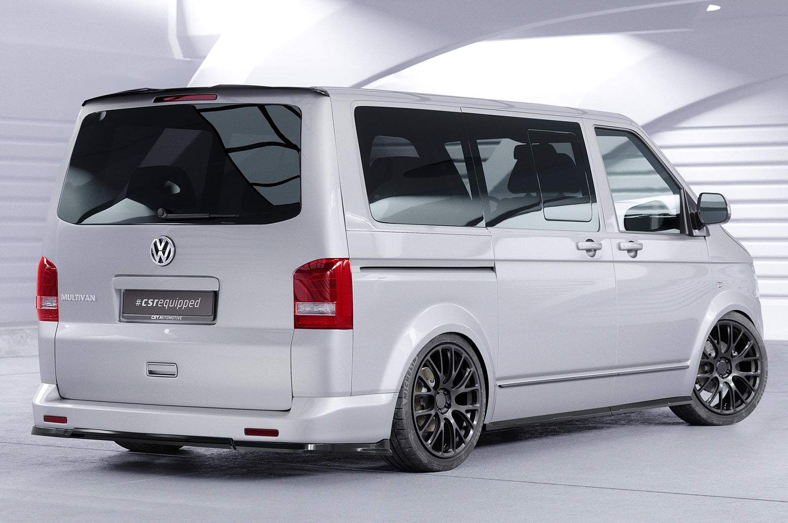 CSR Heckspoiler | Heckflügel mit ABE für VW T5 Bus HF808-C Carbon Look Hochglanz (keine Lackierung erforderlich)