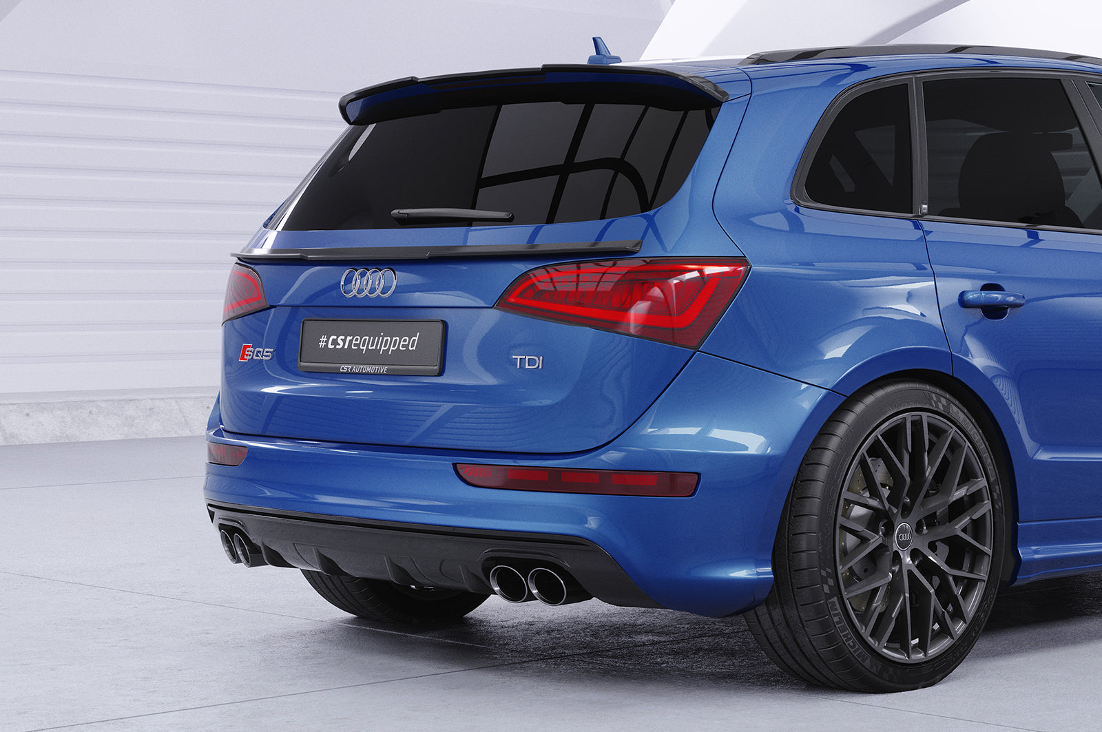 CSR Heckspoiler | Heckflügel mit ABE für Audi Q5/SQ5 (Typ 8R) HF810-C Carbon Look Hochglanz (keine Lackierung erforderlich)