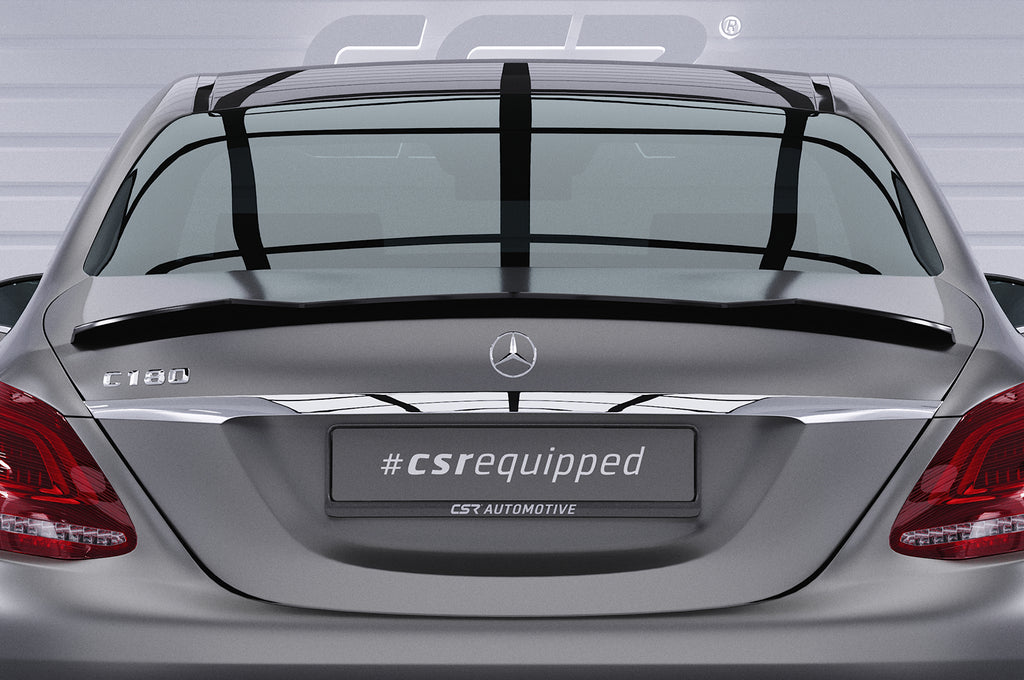 CSR Heckspoiler | Heckflügel mit ABE für Mercedes-Benz C-Klasse W205 HF813-C Carbon Look Hochglanz (keine Lackierung erforderlich)