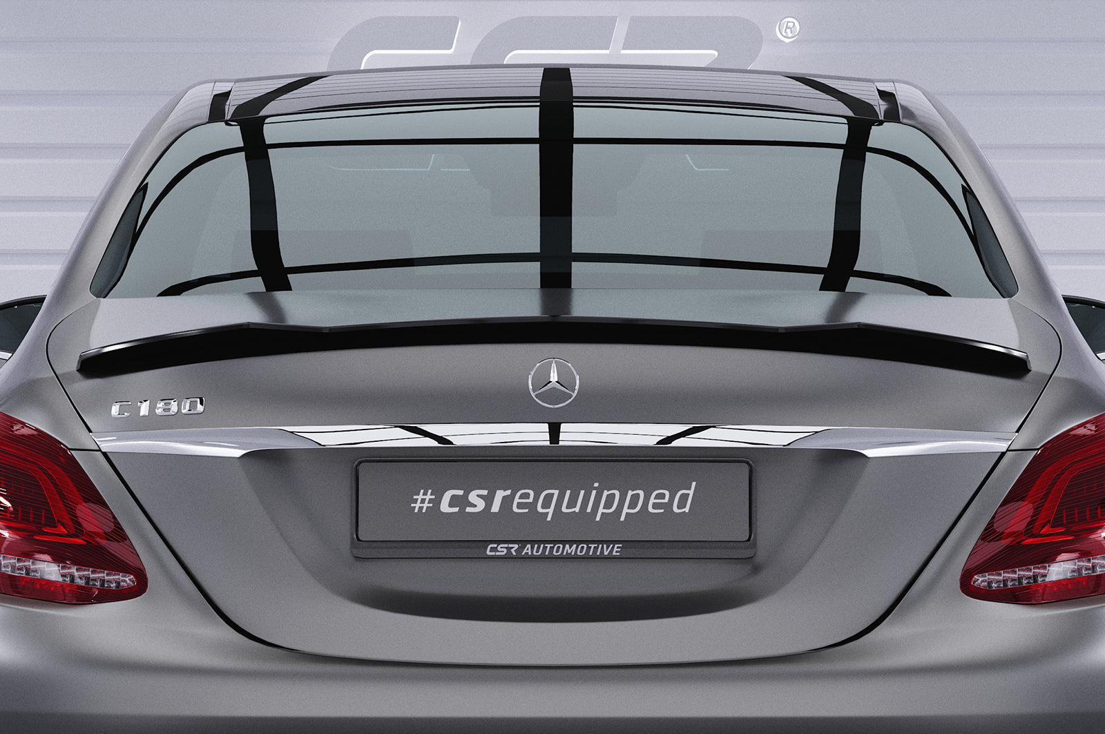 CSR Heckspoiler | Heckflügel mit ABE für Mercedes-Benz C-Klasse W205 HF813-C Carbon Look Hochglanz (keine Lackierung erforderlich)