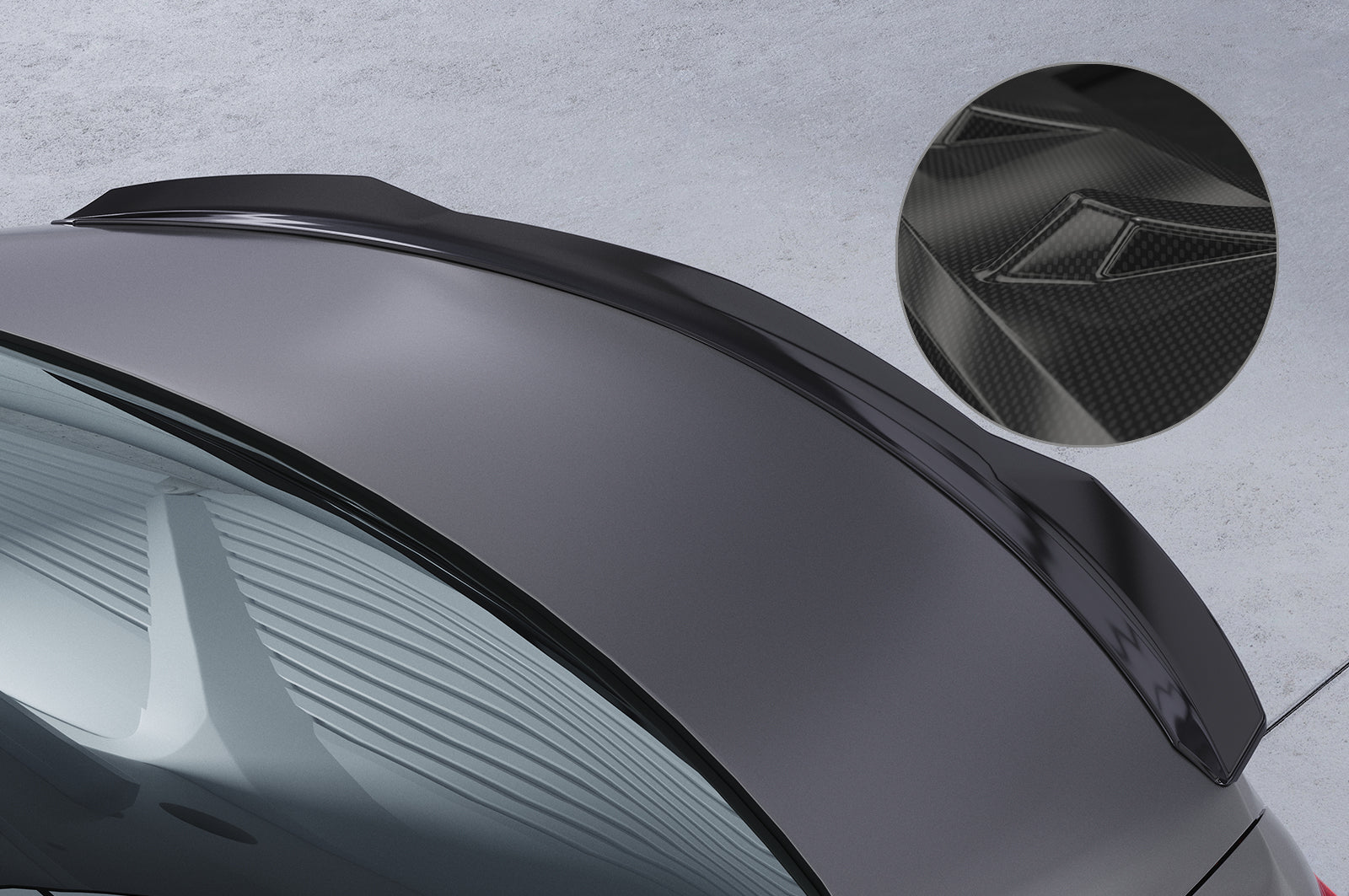 CSR Heckspoiler | Heckflügel mit ABE für Mercedes-Benz C-Klasse W205 HF813-C Carbon Look Hochglanz (keine Lackierung erforderlich)
