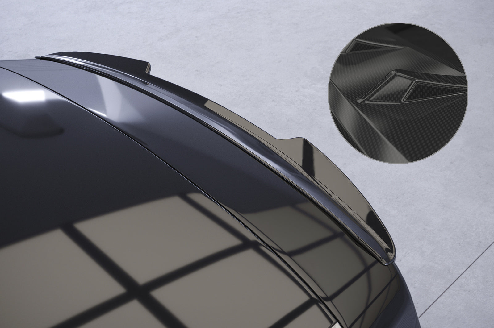 CSR Heckspoiler | Heckflügel mit ABE für Smart fortwo (453) HF815-C Carbon Look Hochglanz (keine Lackierung erforderlich)