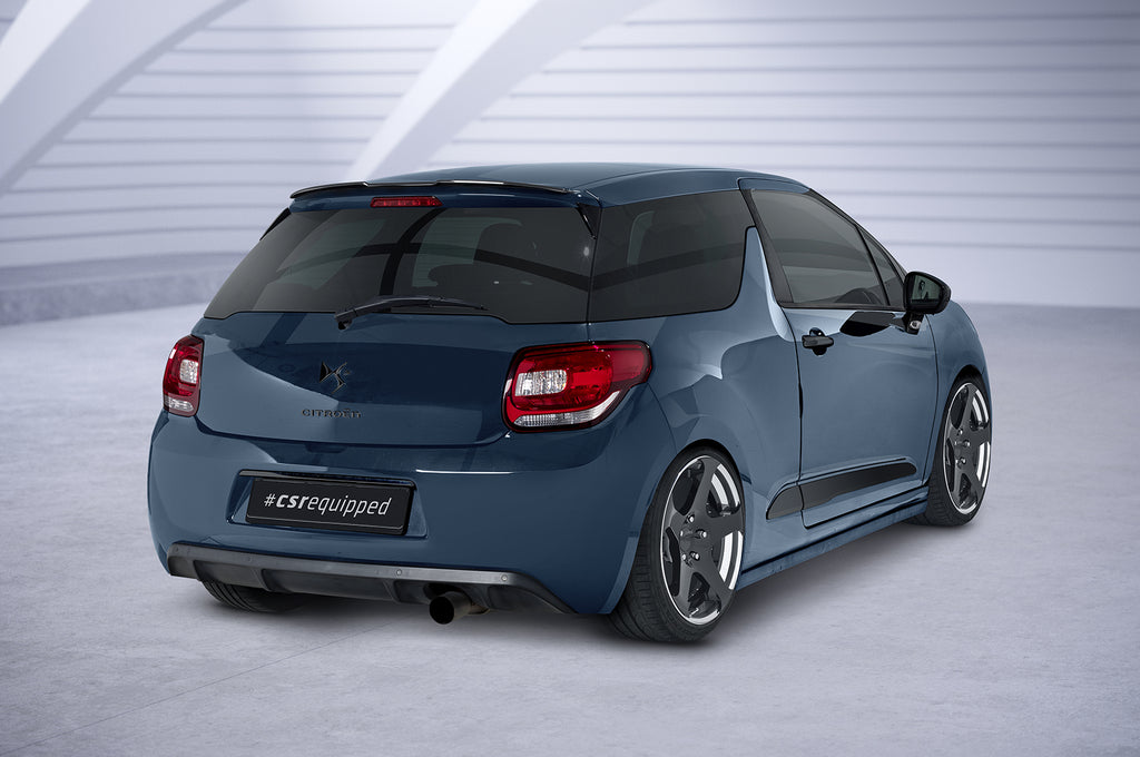 CSR Heckspoiler | Heckflügel mit ABE für Citroen DS3 HF818-G Glossy schwarz Hochglanz (keine Lackierung erforderlich)