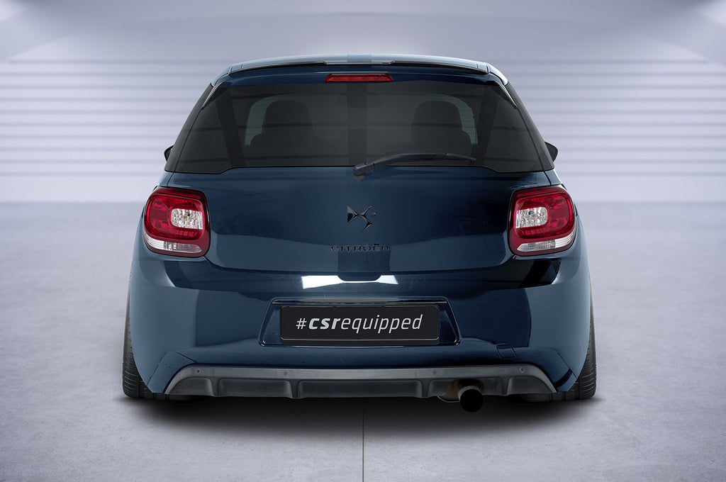 CSR Heckspoiler | Heckflügel mit ABE für Citroen DS3 HF818-C Carbon Look Hochglanz (keine Lackierung erforderlich)