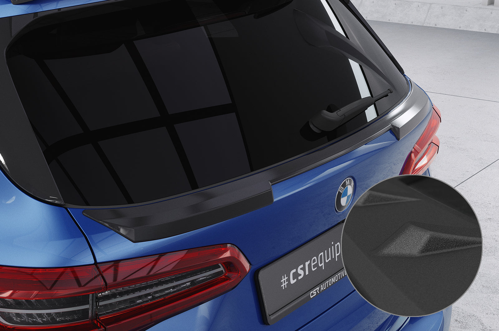 CSR Heckspoiler | Heckflügel mit ABE für BMW X5 (G5) HF824-S Strukturiert schwarz matt (keine Lackierung erforderlich)