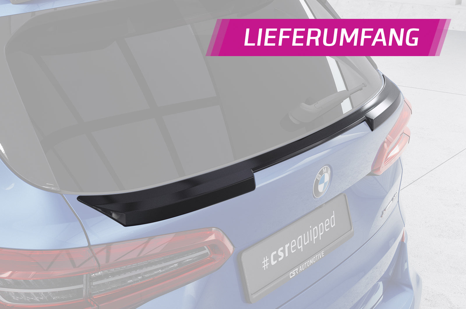 CSR Heckspoiler | Heckflügel mit ABE für BMW X5 (G5) HF824-G Glossy schwarz Hochglanz (keine Lackierung erforderlich)