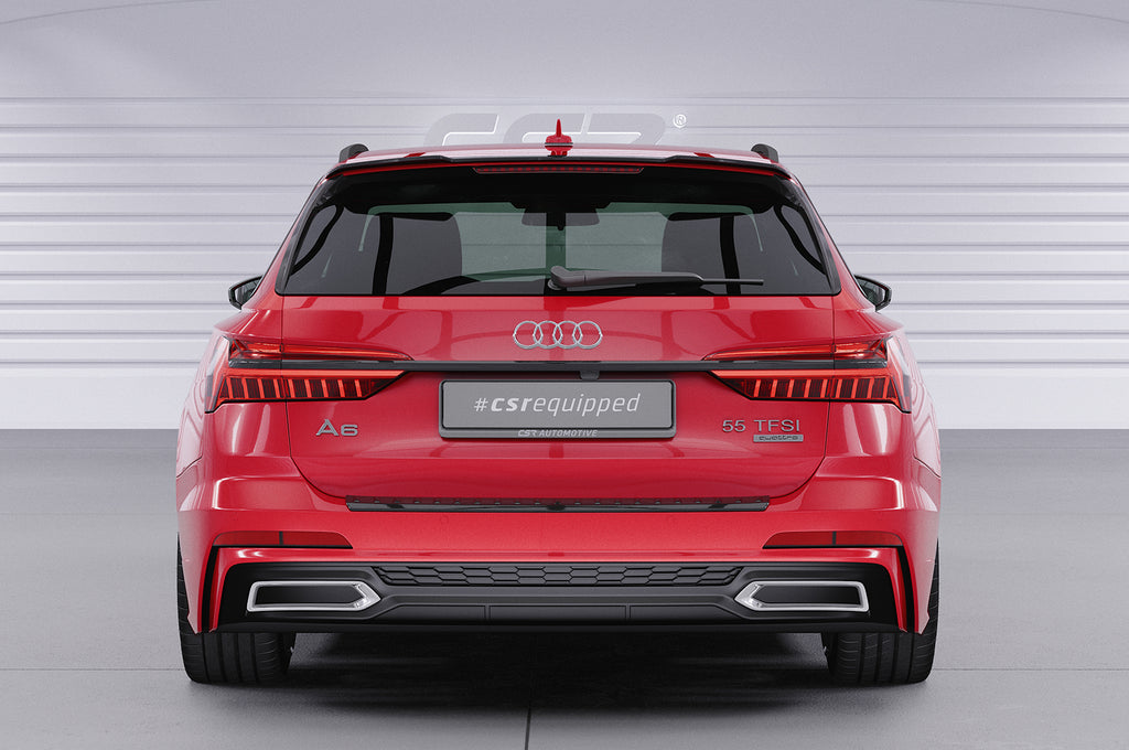 CSR Heckspoiler | Heckflügel mit ABE für Audi A6 C8 (Typ 4K/F2) Avant HF826-C Carbon Look Hochglanz (keine Lackierung erforderlich)