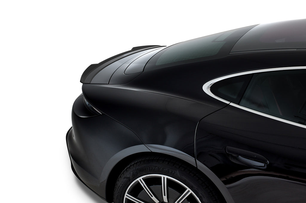 CSR Heckspoiler | Heckflügel mit ABE für Porsche Taycan HF827-S Strukturiert schwarz matt (keine Lackierung erforderlich)
