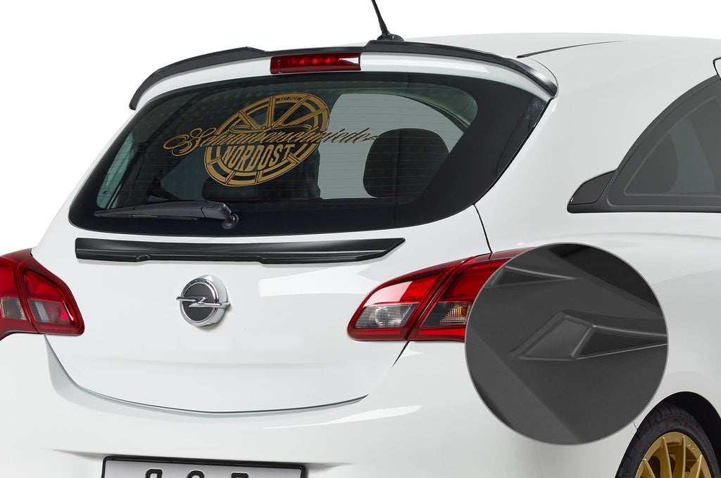 CSR Heckspoiler | Heckflügel mit ABE für Opel Corsa E HF832-L Unlackiert roh (Lackierung erforderlich)