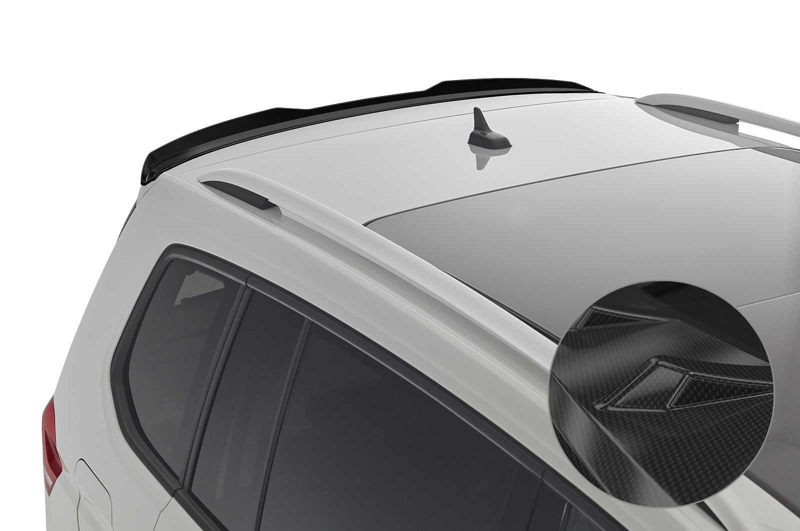 CSR Heckspoiler | Heckflügel mit ABE für VW Touran 2 (Typ 5T) HF833-C Carbon Look Hochglanz (keine Lackierung erforderlich)