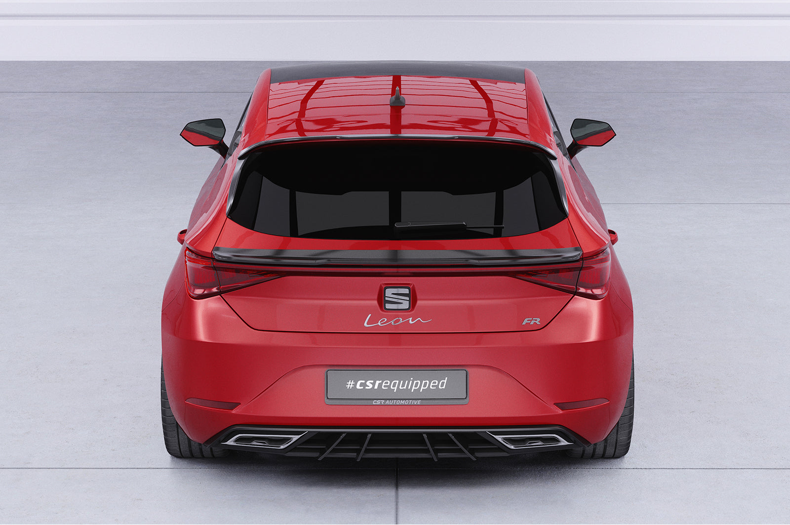 CSR Heckspoiler | Heckflügel mit ABE für Seat Leon 4 (Typ KL) HF834-S Strukturiert schwarz matt (keine Lackierung erforderlich)