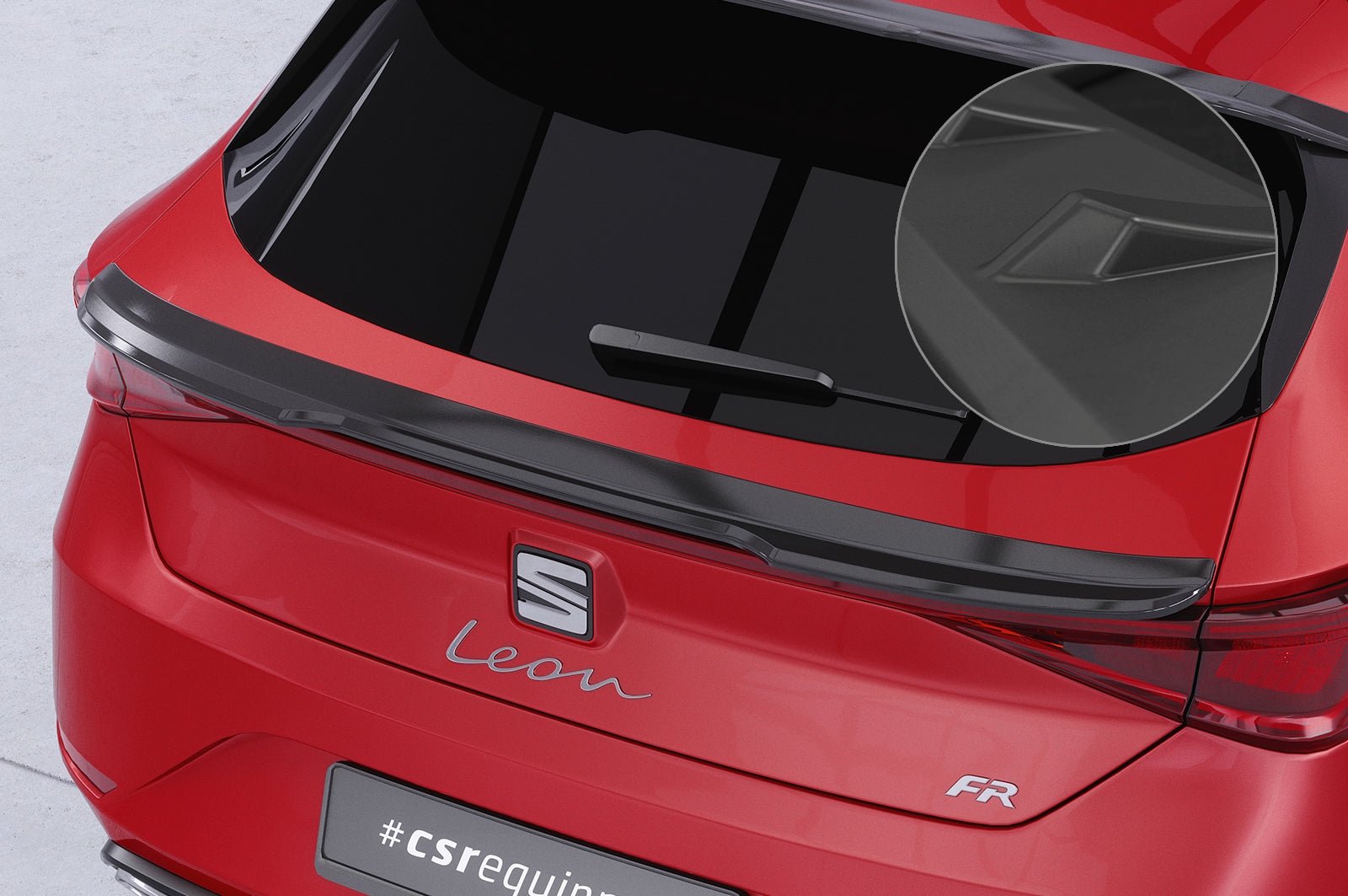 CSR Heckspoiler | Heckflügel mit ABE für Seat Leon 4 (Typ KL) HF835-L Unlackiert roh (Lackierung erforderlich)