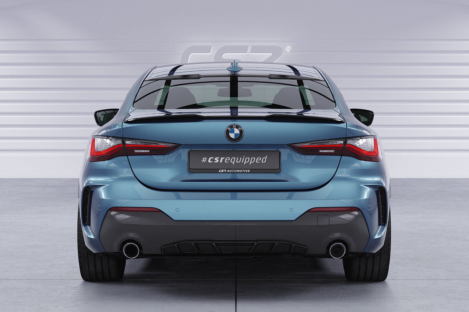 CSR Heckspoiler | Heckflügel mit ABE für BMW 4er G22 Coupe HF836-S Strukturiert schwarz matt (keine Lackierung erforderlich)