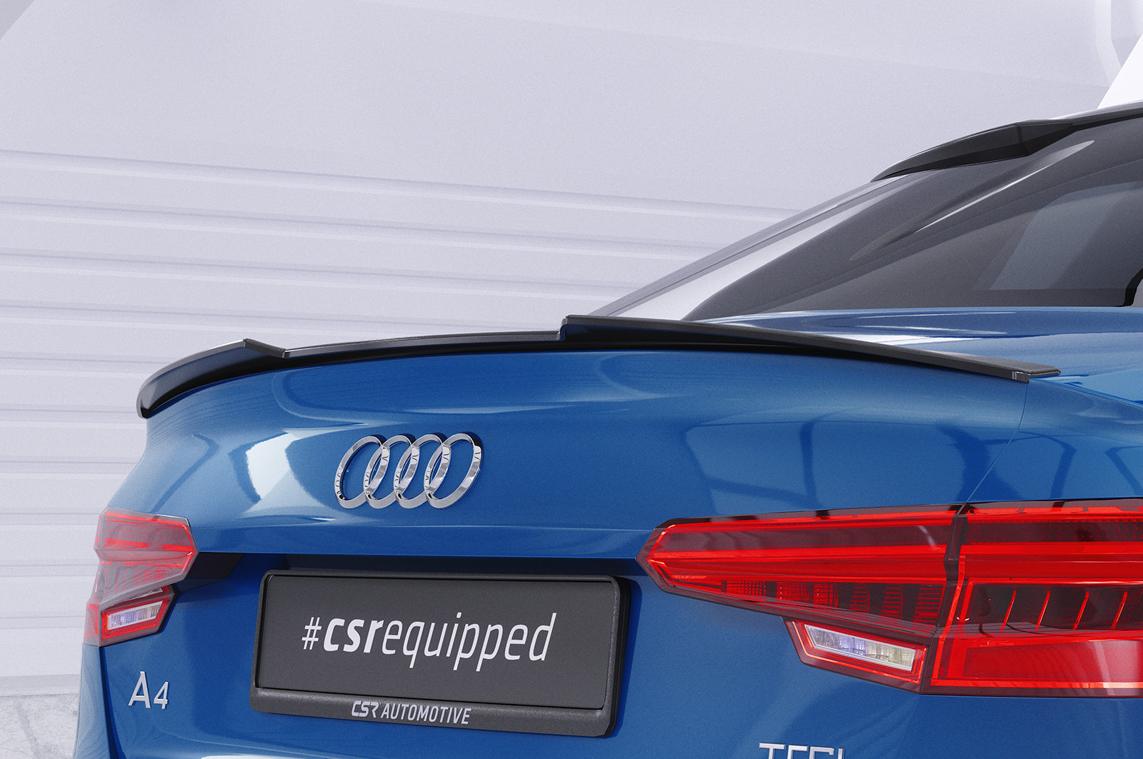 CSR Heckspoiler | Heckflügel mit ABE für Audi A4 B9 (Typ 8W) Limousine HF840-C Carbon Look Hochglanz (keine Lackierung erforderlich)