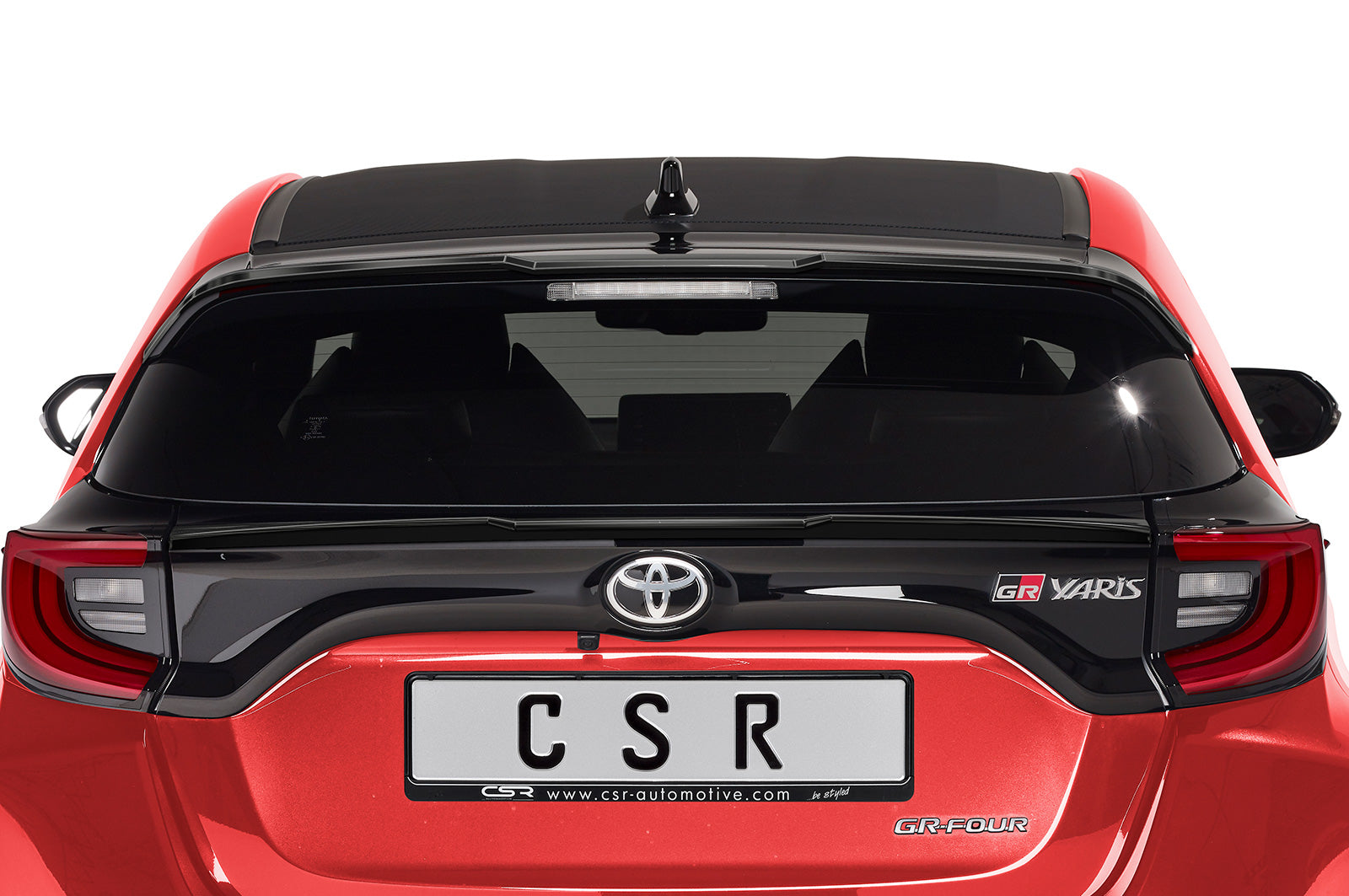 CSR Heckspoiler | Heckflügel mit ABE für Toyota GR Yaris (XP21) HF844-C Carbon Look Hochglanz (keine Lackierung erforderlich)