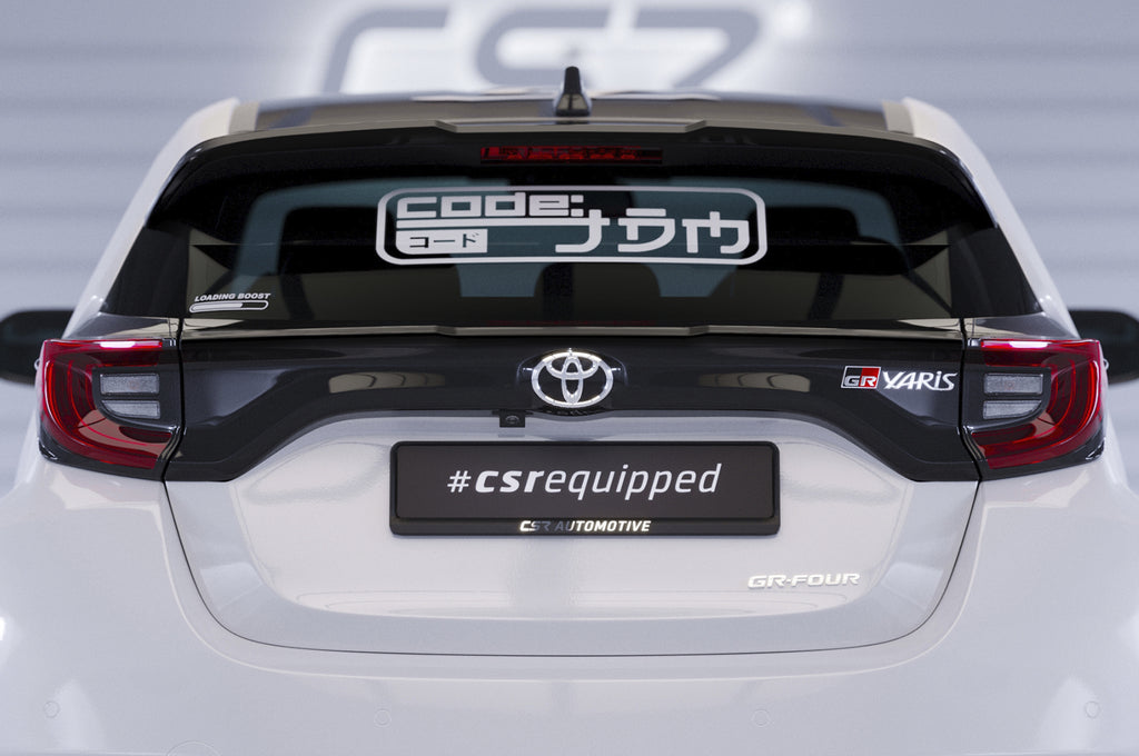 CSR Heckspoiler | Heckflügel mit ABE für Toyota GR Yaris (XP21) HF844-S Strukturiert schwarz matt (keine Lackierung erforderlich)