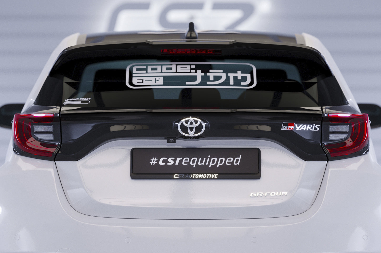 CSR Heckspoiler | Heckflügel mit ABE für Toyota GR Yaris (XP21) HF844-L Unlackiert roh (Lackierung erforderlich)
