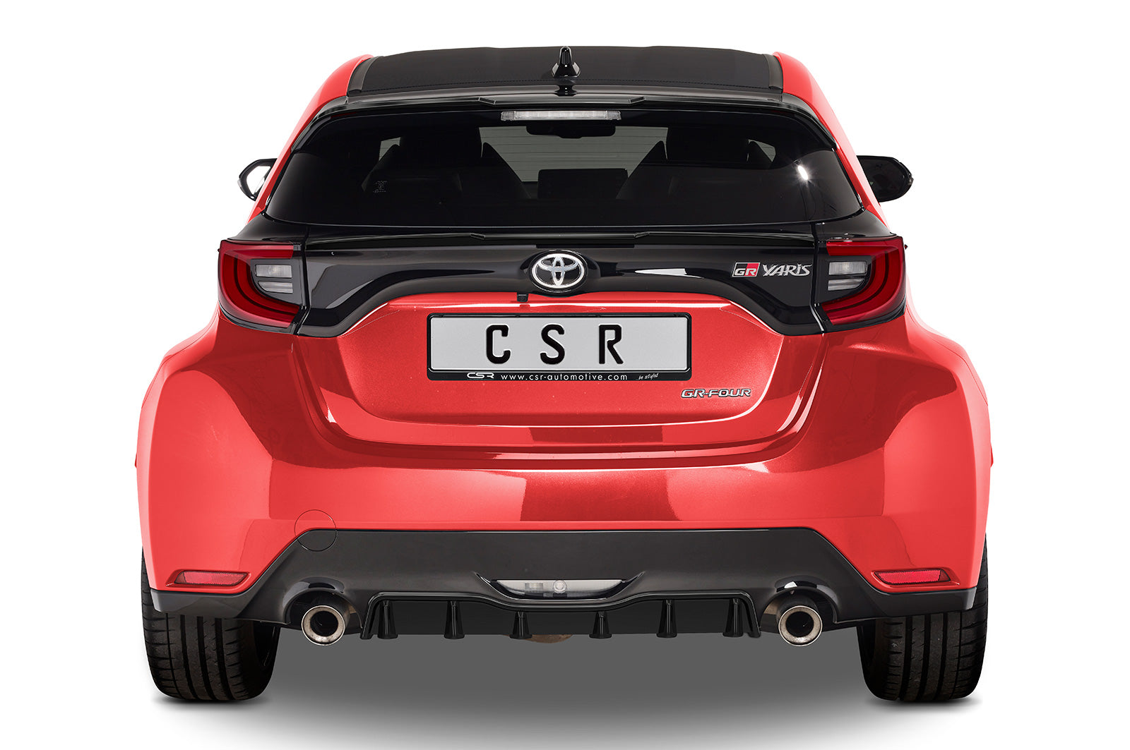 CSR Heckspoiler | Heckflügel mit ABE für Toyota GR Yaris (Typ XP21) HF845-L Unlackiert roh (Lackierung erforderlich)
