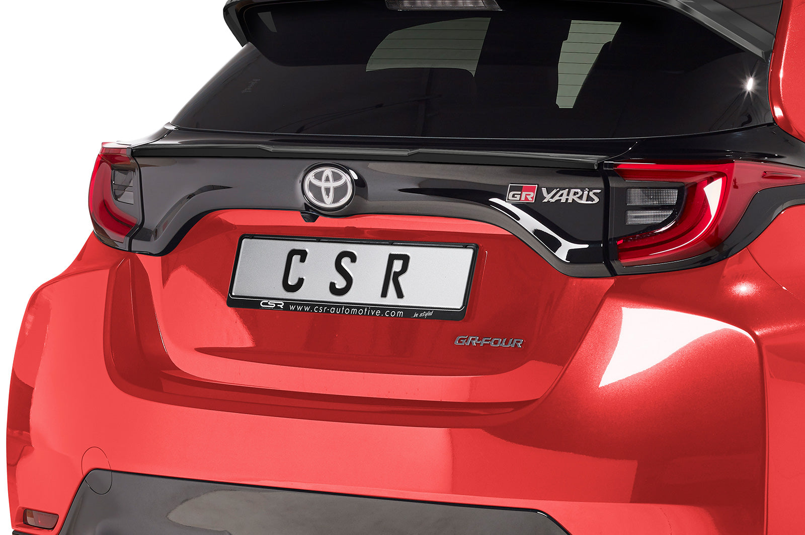 CSR Heckspoiler | Heckflügel mit ABE für Toyota GR Yaris (Typ XP21) HF845-C Carbon Look Hochglanz (keine Lackierung erforderlich)