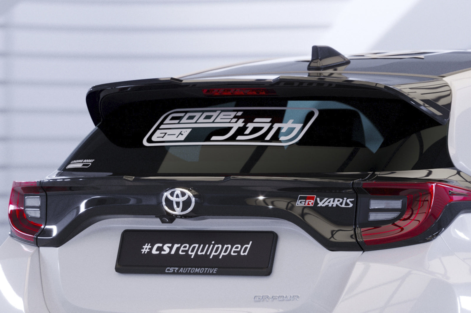 CSR Heckspoiler | Heckflügel mit ABE für Toyota GR Yaris (Typ XP21) HF845-L Unlackiert roh (Lackierung erforderlich)