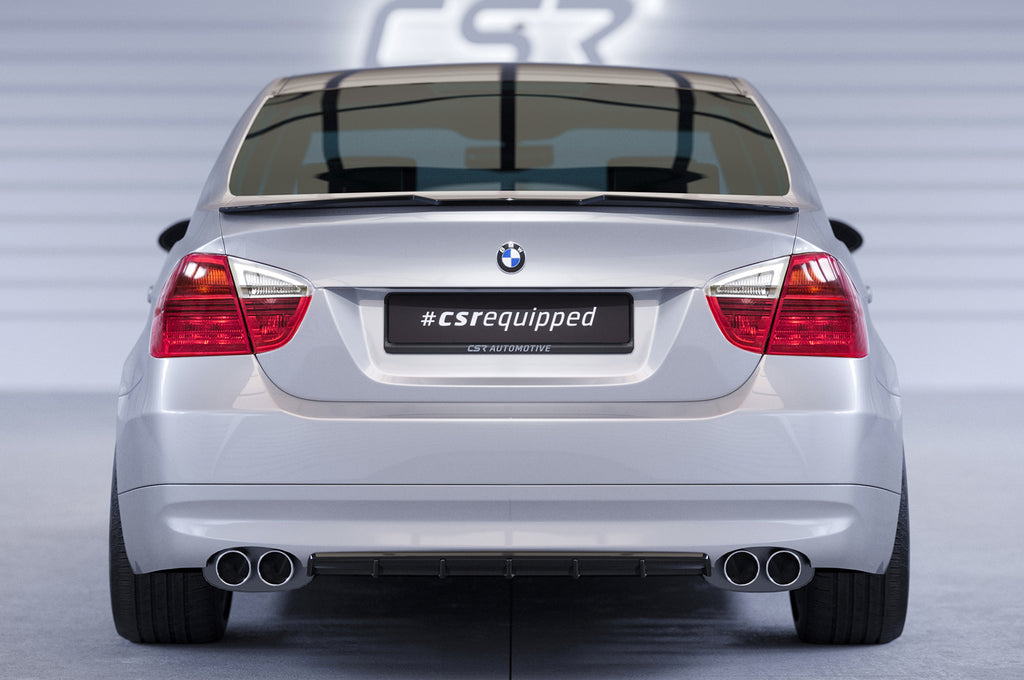 CSR Heckspoiler | Heckflügel mit ABE für BMW 3er E90 Limousine HF846-C Carbon Look Hochglanz (keine Lackierung erforderlich)