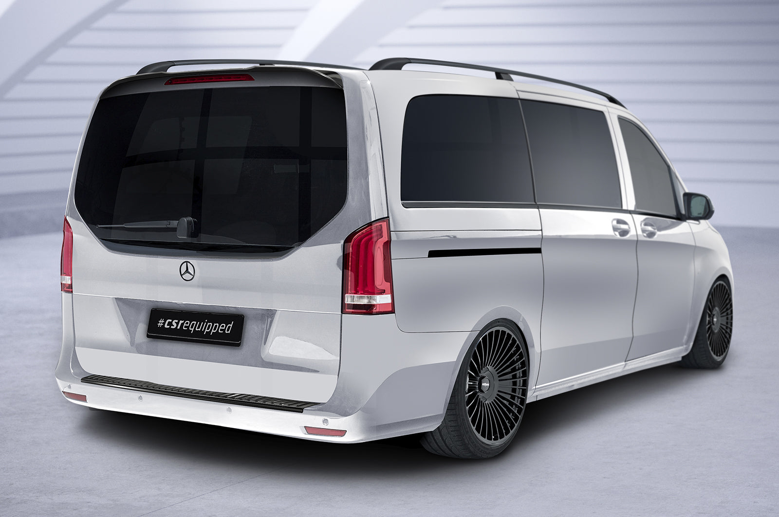 CSR Heckspoiler | Heckflügel mit ABE für Mercedes-Benz V-Klasse (447) HF849-S Strukturiert schwarz matt (keine Lackierung erforderlich)