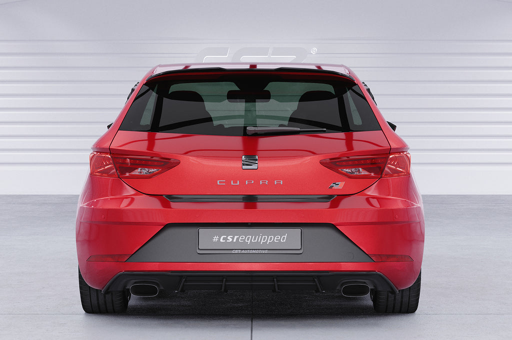 CSR Heckspoiler | Heckflügel mit ABE für Seat Leon 3 (Typ 5F) Cupra HF851-S Strukturiert schwarz matt (keine Lackierung erforderlich)