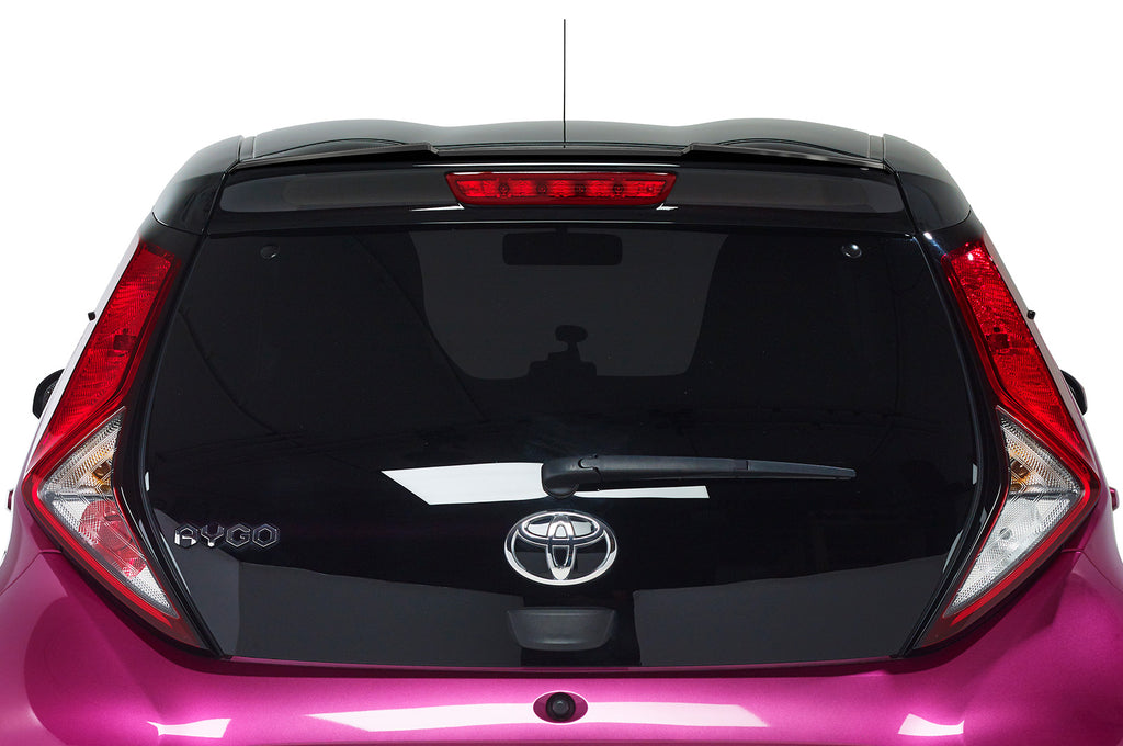 CSR Heckspoiler | Heckflügel mit ABE für Toyota Aygo 2 HF853-S Strukturiert schwarz matt (keine Lackierung erforderlich)