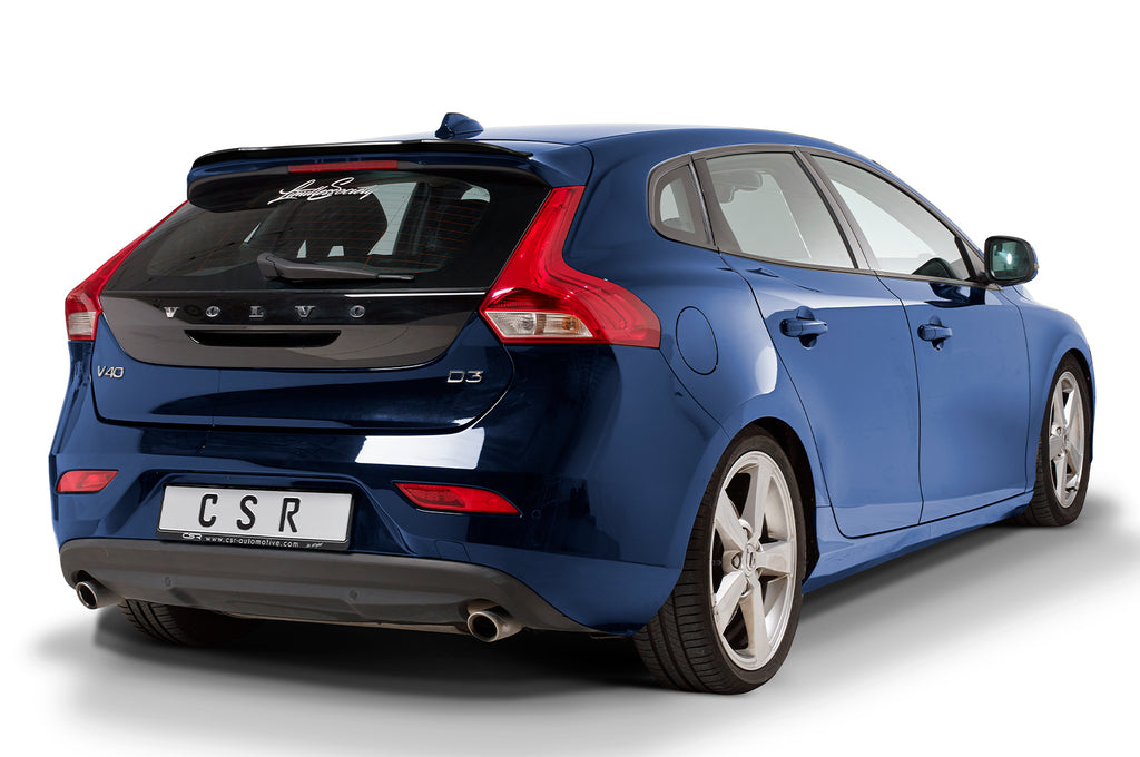 CSR Heckspoiler | Heckflügel mit ABE für Volvo V40 HF857-C Carbon Look Hochglanz (keine Lackierung erforderlich)