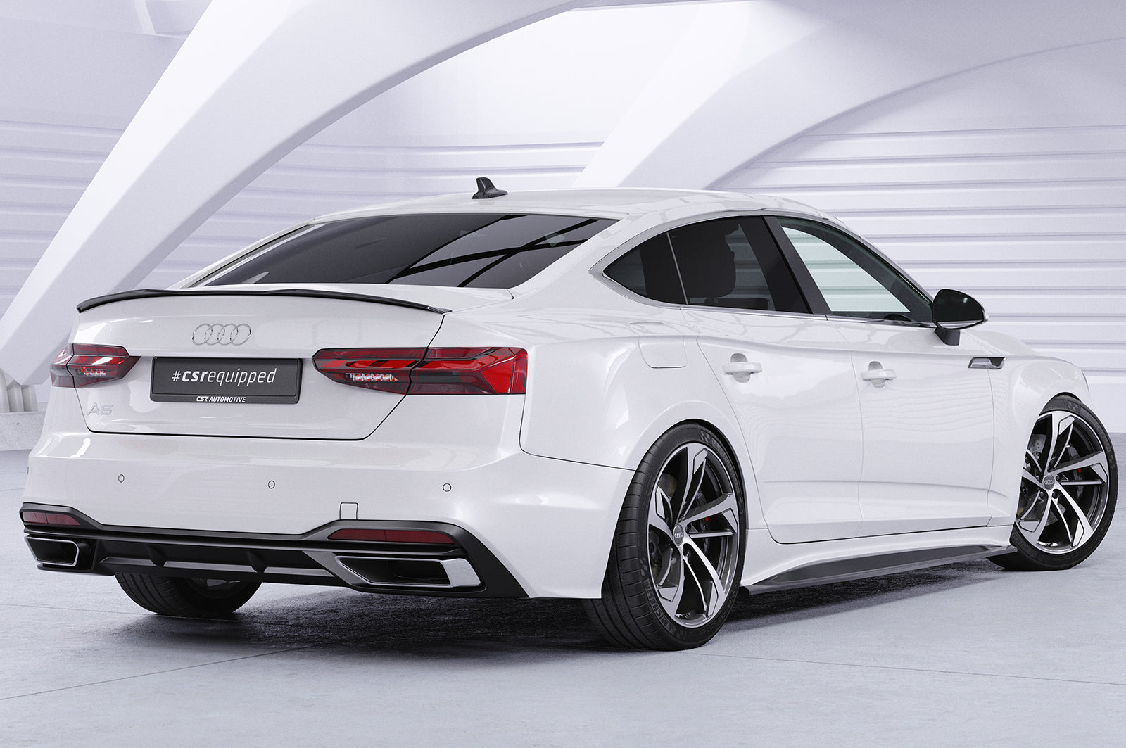 CSR Heckspoiler | Heckflügel mit ABE für Audi A5 (F5) Sportback HF859-C Carbon Look Hochglanz (keine Lackierung erforderlich)