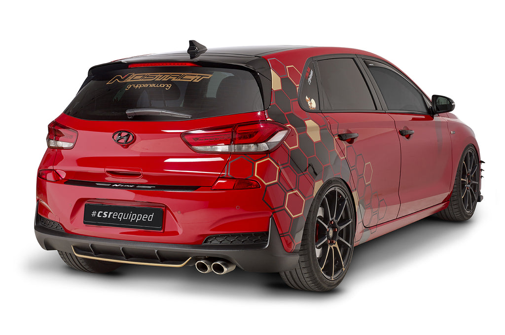 CSR Heckspoiler | Heckflügel mit ABE für Hyundai I30 (PD) Schrägheck HF862-S Strukturiert schwarz matt (keine Lackierung erforderlich)