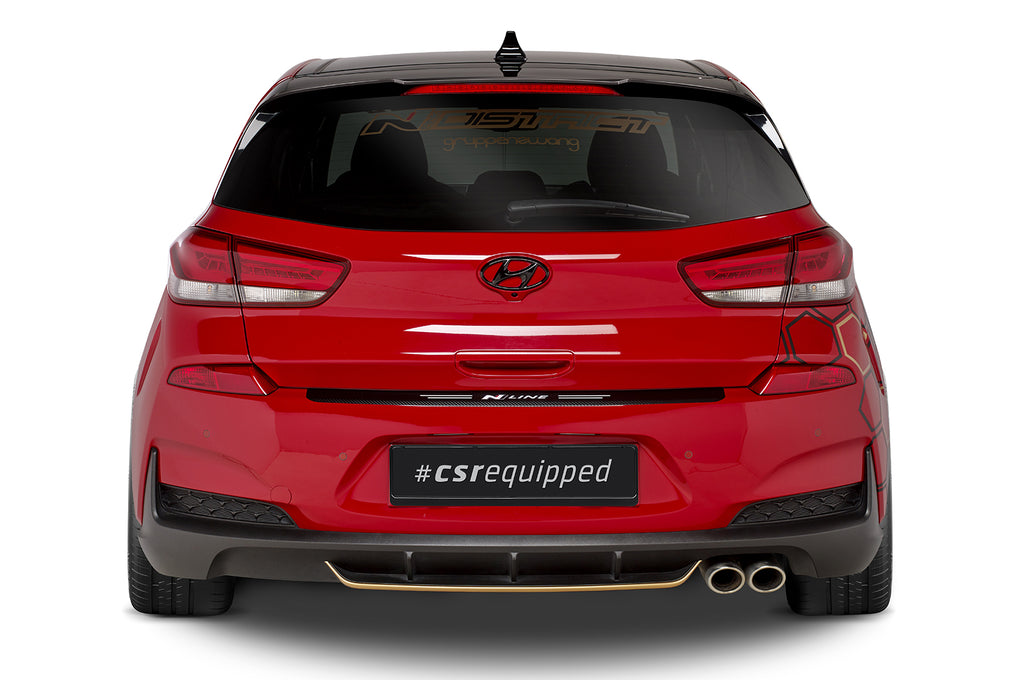 CSR Heckspoiler | Heckflügel mit ABE für Hyundai I30 (PD) Schrägheck HF862-C Carbon Look Hochglanz (keine Lackierung erforderlich)